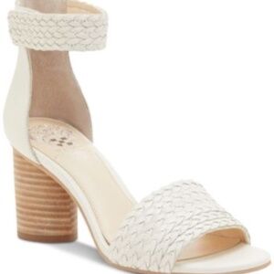 NIB NEW Vince Camuto Jedina Woven  Leather Dress Sandals 3" heels